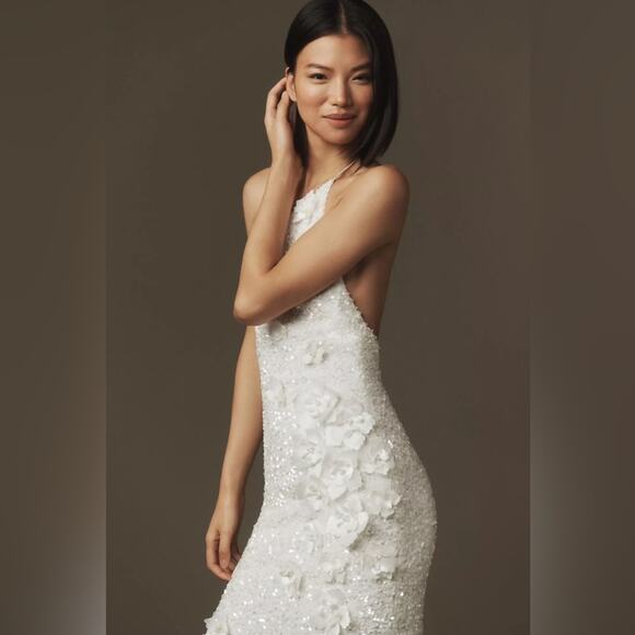 Helsi Brice Halter Sequin Column Maxi Dress - Picture 3 of 10